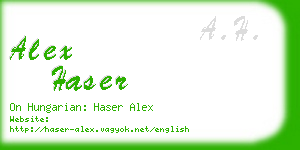 alex haser business card